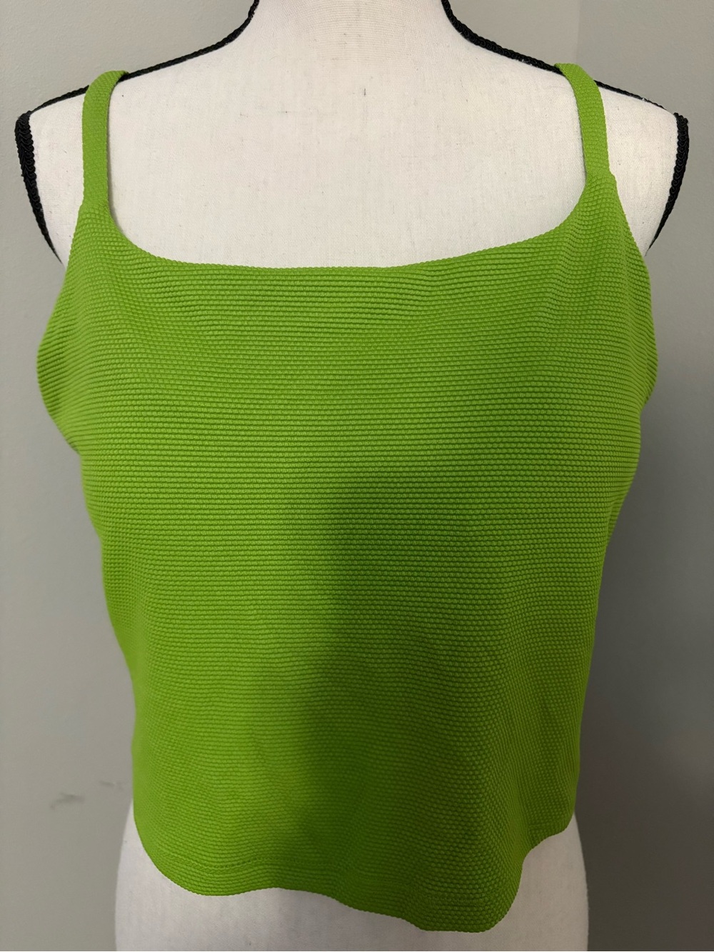 Athleta Lime Scoop Crop Pique Tank-Size XL